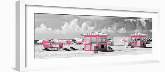 Pink Beach Houses - Miami Beach - Florida-Philippe Hugonnard-Framed Premium Photographic Print