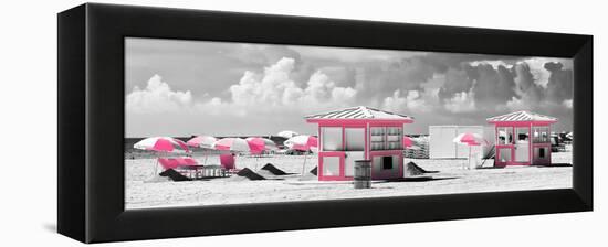 Pink Beach Houses - Miami Beach - Florida-Philippe Hugonnard-Framed Premier Image Canvas