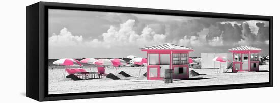 Pink Beach Houses - Miami Beach - Florida-Philippe Hugonnard-Framed Premier Image Canvas