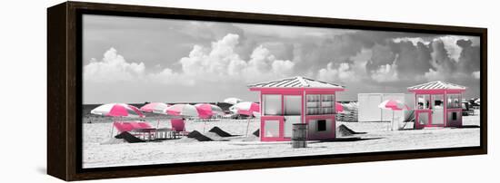 Pink Beach Houses - Miami Beach - Florida-Philippe Hugonnard-Framed Premier Image Canvas