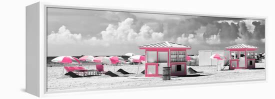 Pink Beach Houses - Miami Beach - Florida-Philippe Hugonnard-Framed Premier Image Canvas