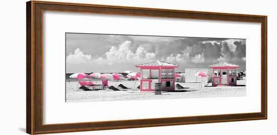 Pink Beach Houses - Miami Beach - Florida-Philippe Hugonnard-Framed Photographic Print