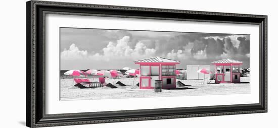 Pink Beach Houses - Miami Beach - Florida-Philippe Hugonnard-Framed Photographic Print