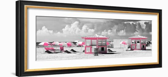 Pink Beach Houses - Miami Beach - Florida-Philippe Hugonnard-Framed Photographic Print