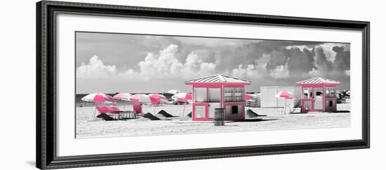 Pink Beach Houses - Miami Beach - Florida-Philippe Hugonnard-Framed Photographic Print