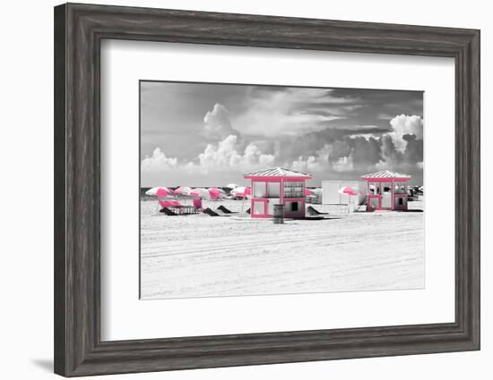 Pink Beach Houses - Miami Beach - Florida-Philippe Hugonnard-Framed Photographic Print