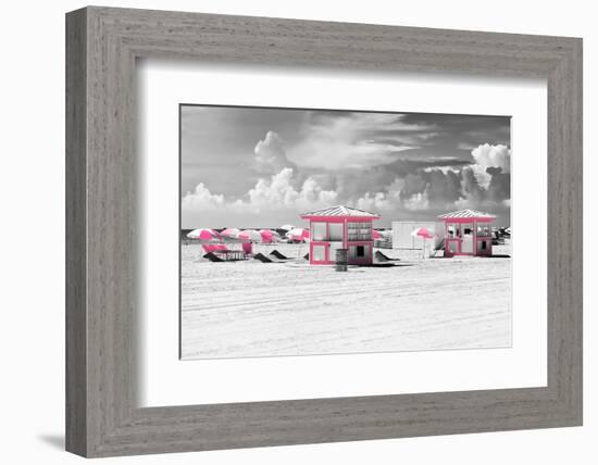 Pink Beach Houses - Miami Beach - Florida-Philippe Hugonnard-Framed Photographic Print