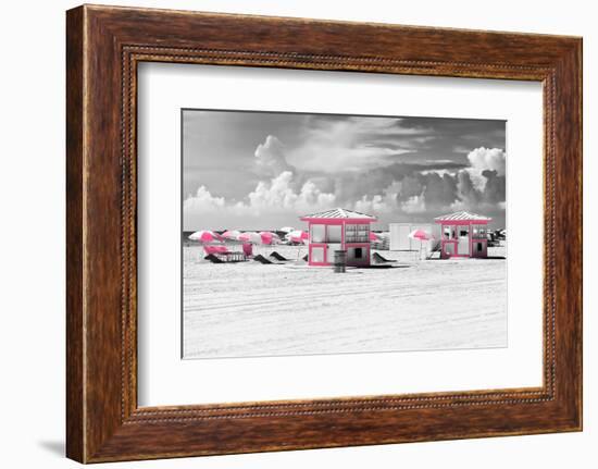 Pink Beach Houses - Miami Beach - Florida-Philippe Hugonnard-Framed Photographic Print