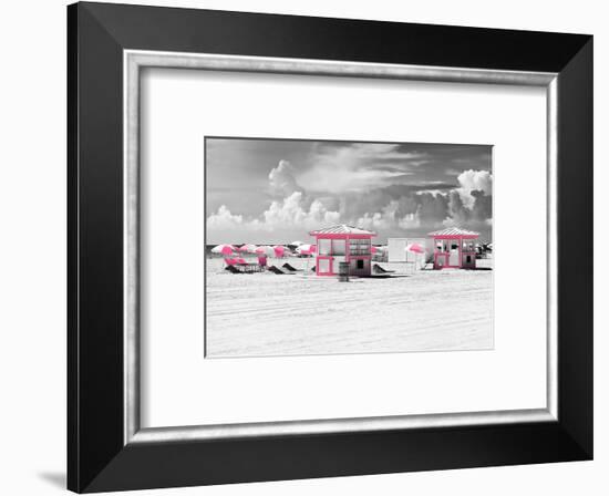 Pink Beach Houses - Miami Beach - Florida-Philippe Hugonnard-Framed Photographic Print