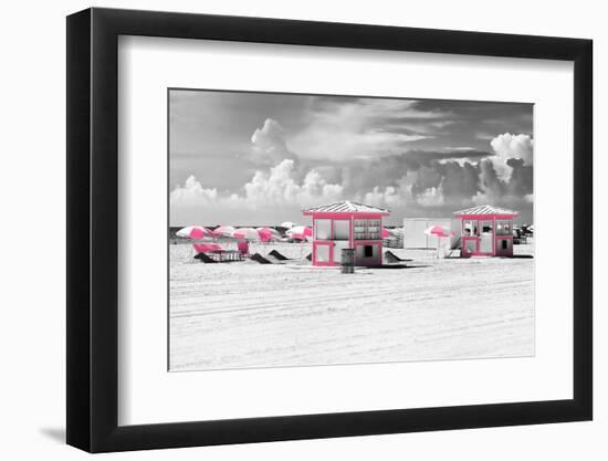Pink Beach Houses - Miami Beach - Florida-Philippe Hugonnard-Framed Photographic Print