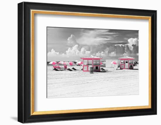 Pink Beach Houses - Miami Beach - Florida-Philippe Hugonnard-Framed Photographic Print