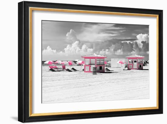 Pink Beach Houses - Miami Beach - Florida-Philippe Hugonnard-Framed Photographic Print