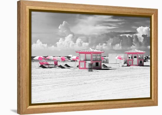 Pink Beach Houses - Miami Beach - Florida-Philippe Hugonnard-Framed Premier Image Canvas