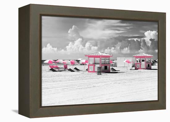 Pink Beach Houses - Miami Beach - Florida-Philippe Hugonnard-Framed Premier Image Canvas