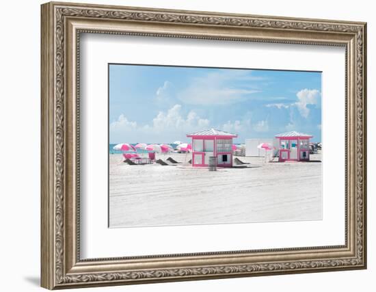 Pink Beach Houses - Miami Beach - Florida-Philippe Hugonnard-Framed Photographic Print