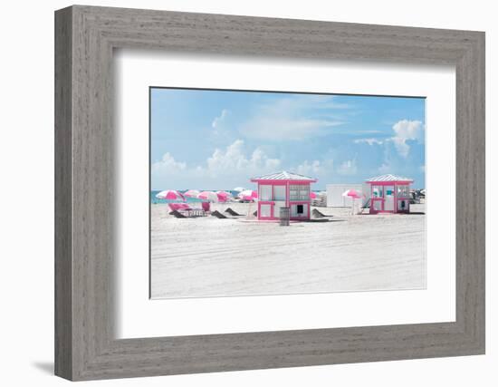 Pink Beach Houses - Miami Beach - Florida-Philippe Hugonnard-Framed Photographic Print