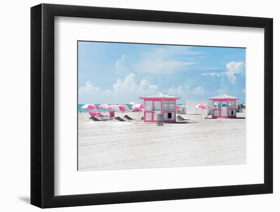 Pink Beach Houses - Miami Beach - Florida-Philippe Hugonnard-Framed Photographic Print