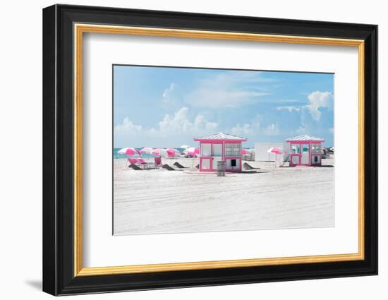 Pink Beach Houses - Miami Beach - Florida-Philippe Hugonnard-Framed Photographic Print