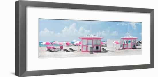 Pink Beach Houses - Miami Beach - Florida-Philippe Hugonnard-Framed Photographic Print