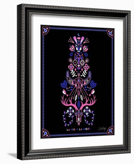 Pink Black LaMort-Cat Coquillette-Framed Art Print