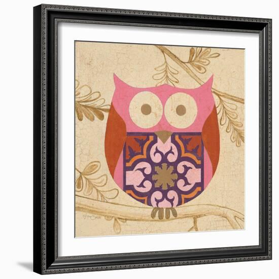 Pink Boho Owl-Hope Smith-Framed Art Print