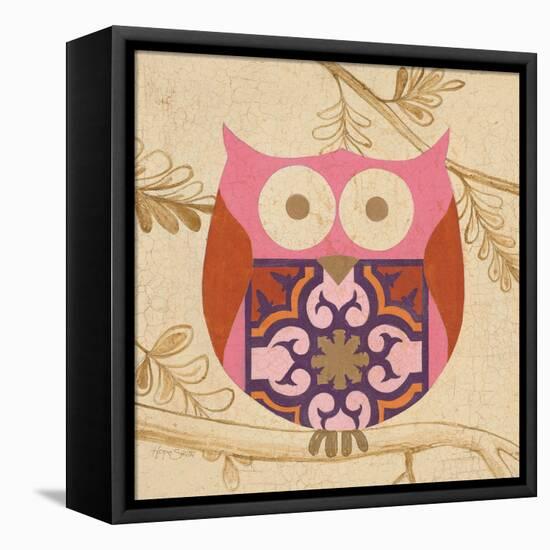 Pink Boho Owl-Hope Smith-Framed Stretched Canvas