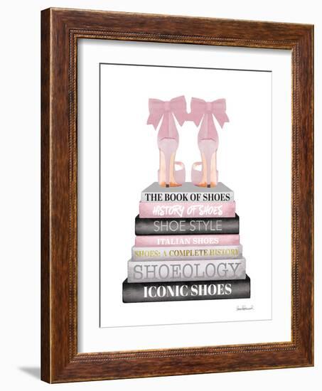 Pink Bookstack Shoe-Amanda Greenwood-Framed Art Print