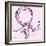 Pink Breast Cancer Ribbon-Megan Aroon Duncanson-Framed Art Print