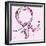 Pink Breast Cancer Ribbon-Megan Aroon Duncanson-Framed Art Print