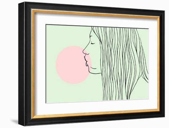 Pink Bubble Gum-Robert Farkas-Framed Art Print