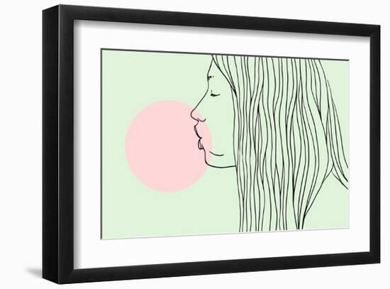 Pink Bubble Gum-Robert Farkas-Framed Art Print