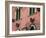 Pink Building Detail, Taormina, Sicily, Italy-Walter Bibikow-Framed Photographic Print