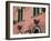 Pink Building Detail, Taormina, Sicily, Italy-Walter Bibikow-Framed Photographic Print