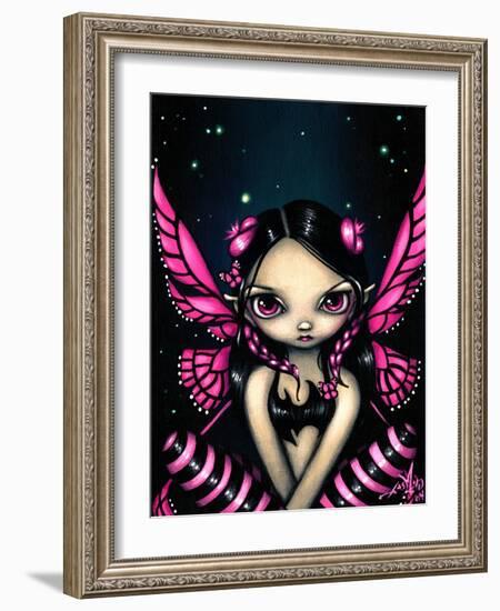 Pink Butterfly Fairy-Jasmine Becket-Griffith-Framed Art Print