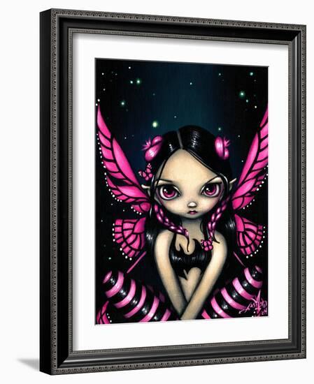 Pink Butterfly Fairy-Jasmine Becket-Griffith-Framed Art Print