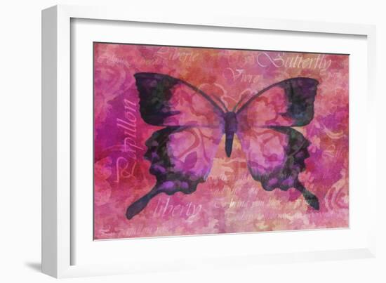 Pink Butterfly-Cora Niele-Framed Giclee Print