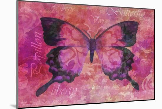 Pink Butterfly-Cora Niele-Mounted Giclee Print