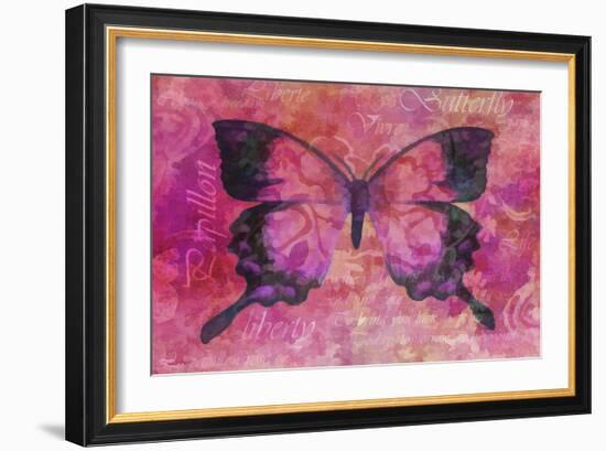 Pink Butterfly-Cora Niele-Framed Giclee Print