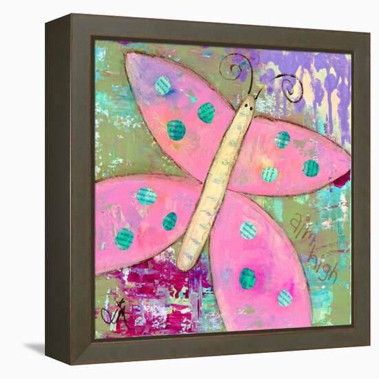 Pink Butterfly-Jennifer McCully-Framed Premier Image Canvas