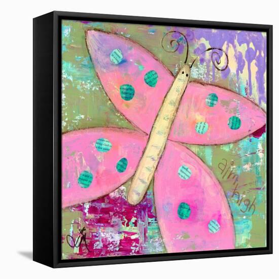 Pink Butterfly-Jennifer McCully-Framed Premier Image Canvas