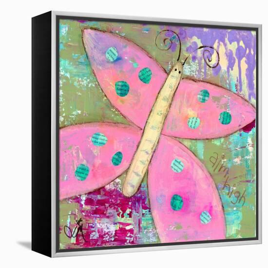 Pink Butterfly-Jennifer McCully-Framed Premier Image Canvas