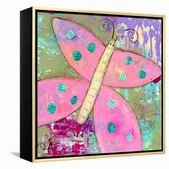 Pink Butterfly-Jennifer McCully-Framed Premier Image Canvas