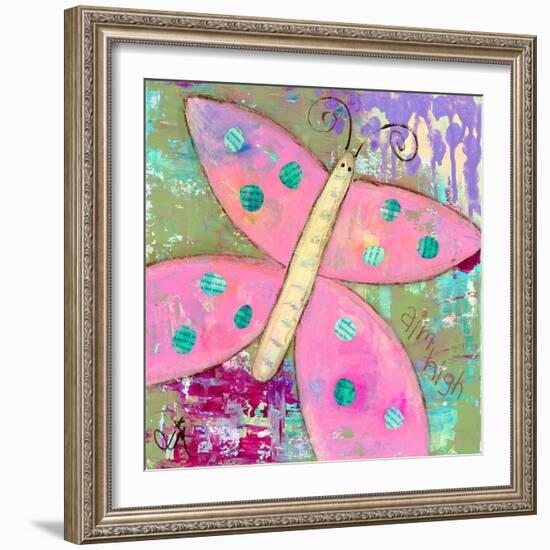 Pink Butterfly-Jennifer McCully-Framed Giclee Print