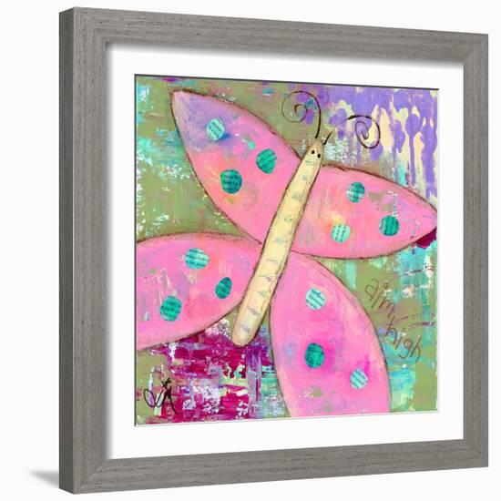 Pink Butterfly-Jennifer McCully-Framed Giclee Print
