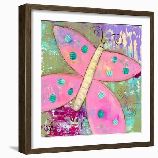 Pink Butterfly-Jennifer McCully-Framed Giclee Print