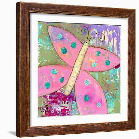 Pink Butterfly-Jennifer McCully-Framed Giclee Print