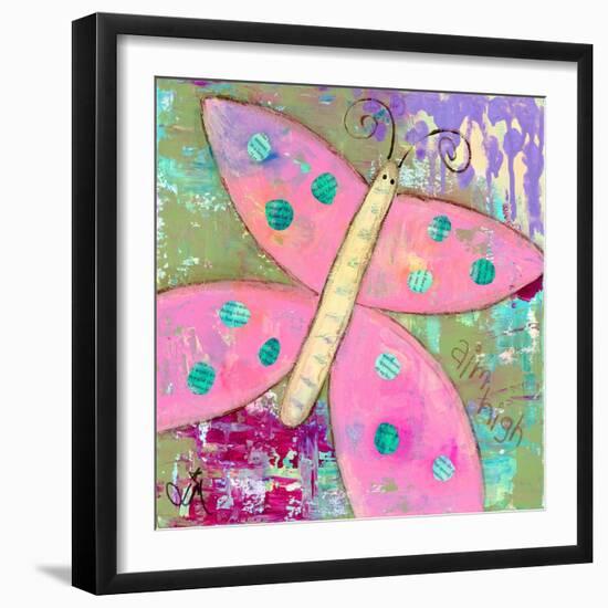 Pink Butterfly-Jennifer McCully-Framed Giclee Print