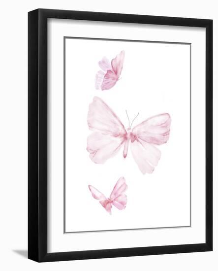 Pink Butterflys I-PI Juvenile-Framed Art Print