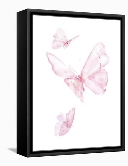 Pink Butterflys III-PI Juvenile-Framed Stretched Canvas