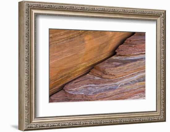 Pink Canyon close-up, Valley of Fire State Park, Nevada, USA-Michel Hersen-Framed Photographic Print